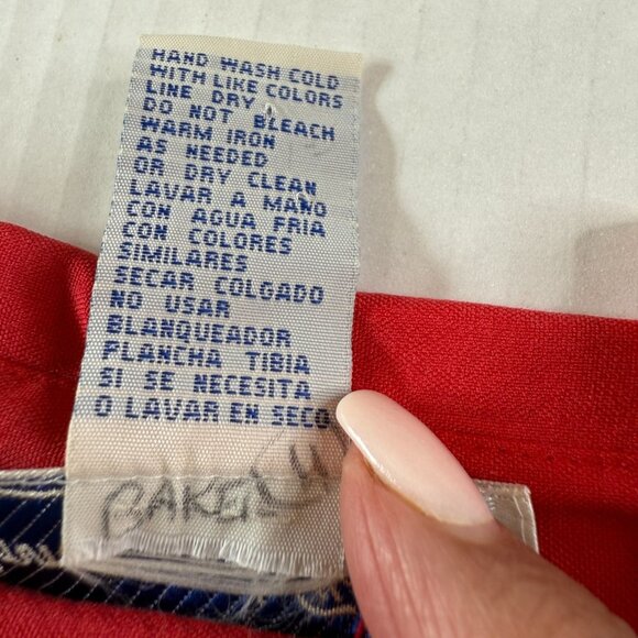 Anna & Frank Red 100% Silk Womens Button-Up Blouse 3/4 Sleeve 3X Office Festival - Picture 4 of 10